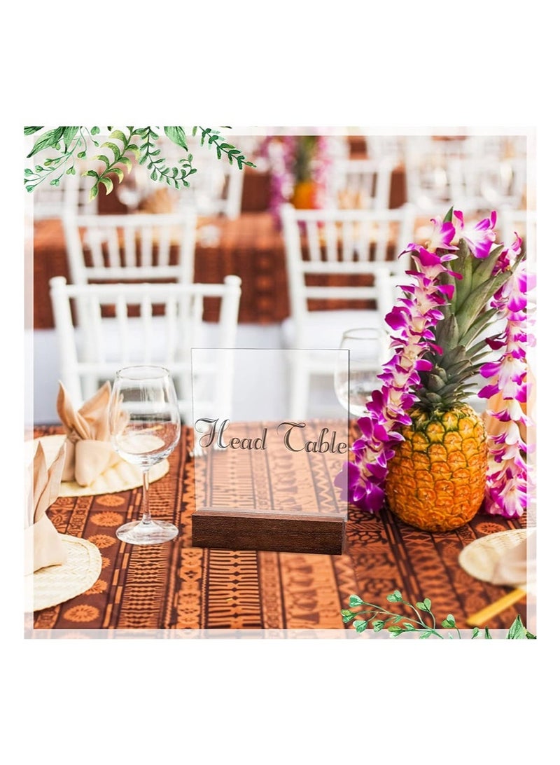 Aikanbo 10-Pack Wooden Seat Card Holders，Black Wooden Table Number Holder，Name Seat Card Holder，Event Party Tabletop Sign Holder，Wedding and Birthday Photo, Picture and Postcard Holder (Brown，2.5*6*1.5cm) - Image 5