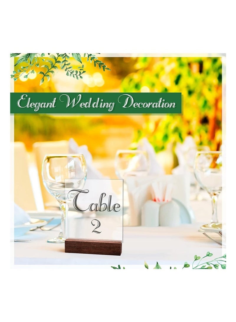 Aikanbo 10-Pack Wooden Seat Card Holders，Black Wooden Table Number Holder，Name Seat Card Holder，Event Party Tabletop Sign Holder，Wedding and Birthday Photo, Picture and Postcard Holder (Brown，2.5*6*1.5cm) - Image 4