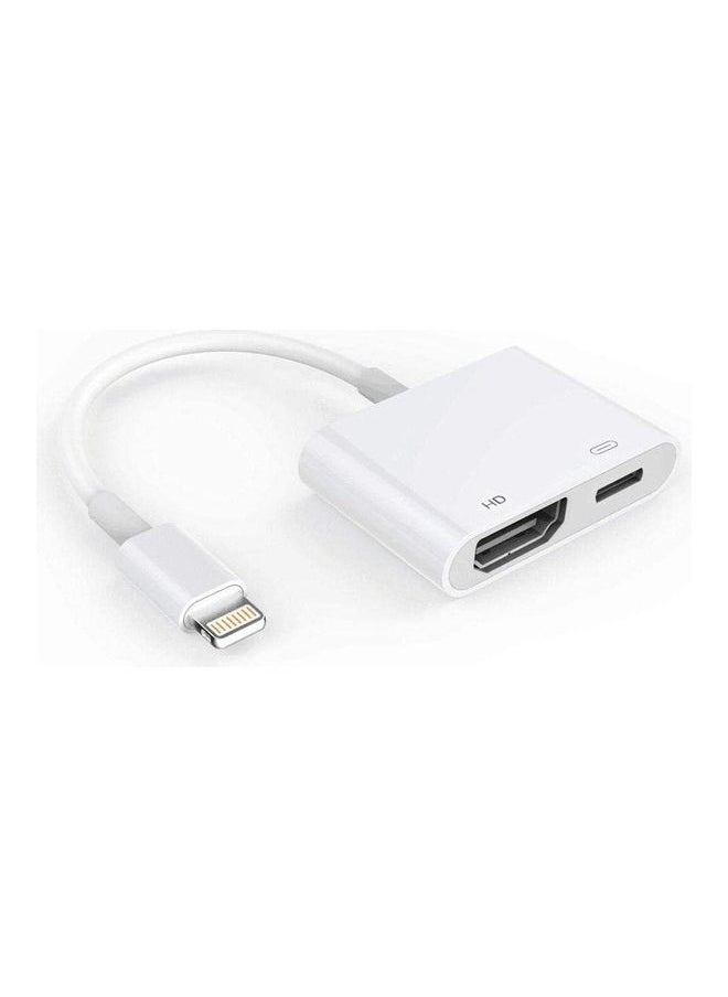 NIBEMINENT - Lightning To HDMI Adapter White - Image 1