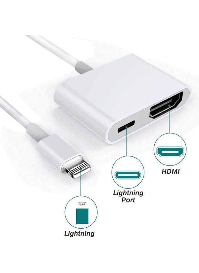 NIBEMINENT - Lightning To HDMI Adapter White - Image 1