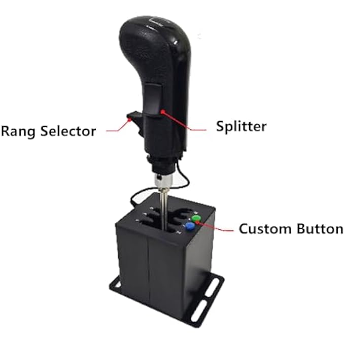 rayihni PC USB RACING GAME TRUCK SIMULATOR GEAR SHIFTER+GEARSHIFT KNOB FOR LOGITECH G923 G29 G27 G25 G92 FOR TUMASTER STEERING WHEEL (BLACK) - Image 3