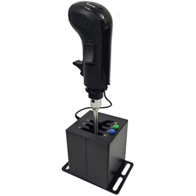 rayihni PC USB RACING GAME TRUCK SIMULATOR GEAR SHIFTER+GEARSHIFT KNOB FOR LOGITECH G923 G29 G27 G25 G92 FOR TUMASTER STEERING WHEEL (BLACK) - Image 1