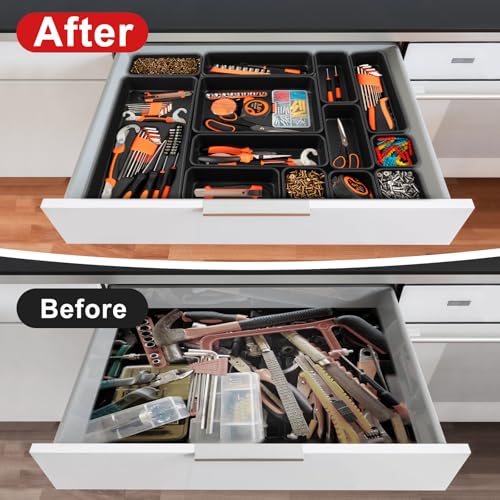Takytao48Pcs5 SizeTool Box Organizer Drawer Tool Organizer Tray Divider Set Garage Tool and Accessories Storage Toolbox Organization Storage for Rolling Tool Chest - Image 3