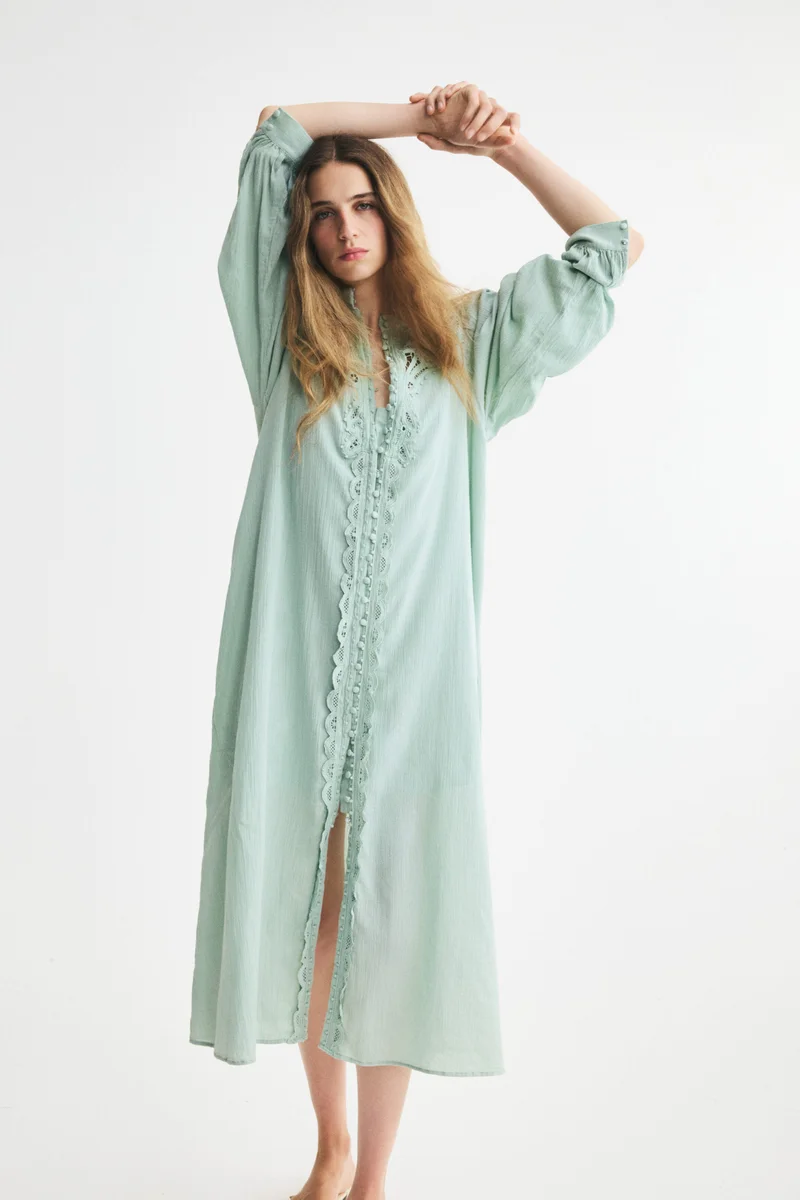 H&M  Lace-detail cotton dress for Women | Best Price UAE