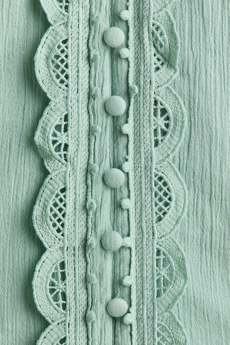 H&M  Lace-detail cotton dress for Women | Best Price UAE