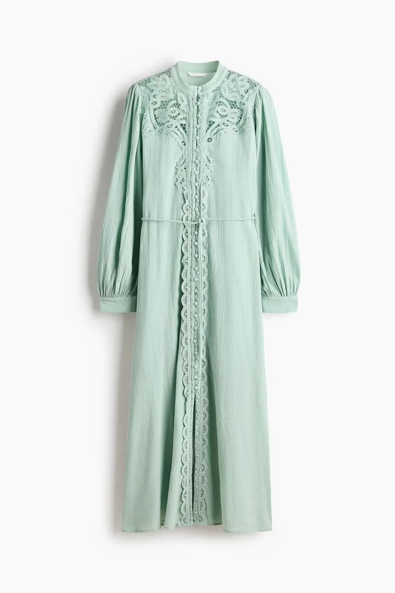 H&M  Lace-detail cotton dress for Women | Best Price UAE