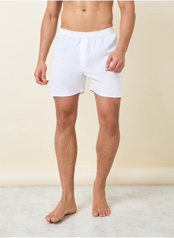 Styli - Pack of 3 - Solid Elastic Waistband Cotton Boxers - Image 1