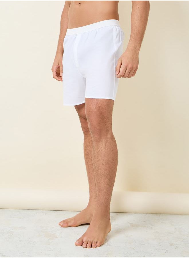 Styli - Pack of 3 - Solid Elastic Waistband Cotton Boxers - Image 1