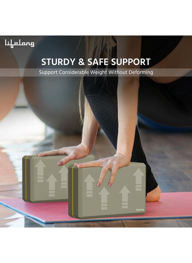 Lifelong Yoga Blocks - Dual Colour Yoga Bricks Pack Of 1 For Men & Women, Balancing Yoga Bricks With Eva Foam & Soft Surface, Triple Layer For Balance, Support & Cushion-Exercise Equipment For Home  - Image 3