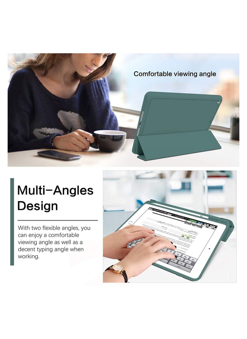 Raxoom iPad 6th Generation Case, iPad 5th Generation with Pencil Holder, Premium Folio Folding Stand Smart Auto Wake/Sleep Protective Tablet Case for Apple iPad 9.7" 2018/2017,Midnight Green - Image 3