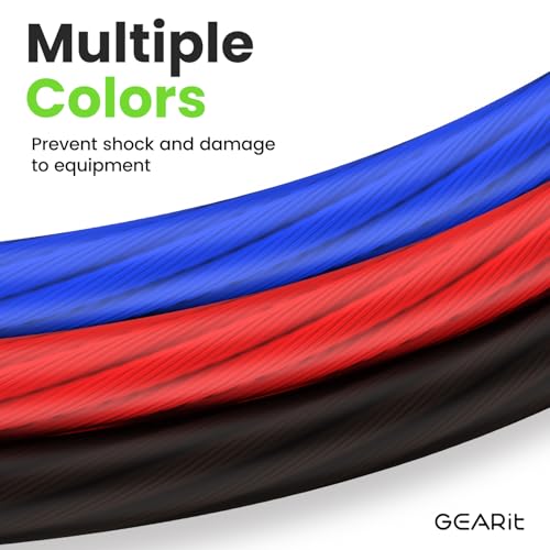 GEARit، سلك 4 قياس، للطاقة/الأرض في السيارات، كابل البطارية، صوت السيارة، RV، مضخم الصوت، سلك CCA، سلك، سلك السيارات، كابلات البطارية، مجموعة توصيل مضخم الصوت، (25 قدم لكل منها - أسود/أحمر شفاف) - Image 4