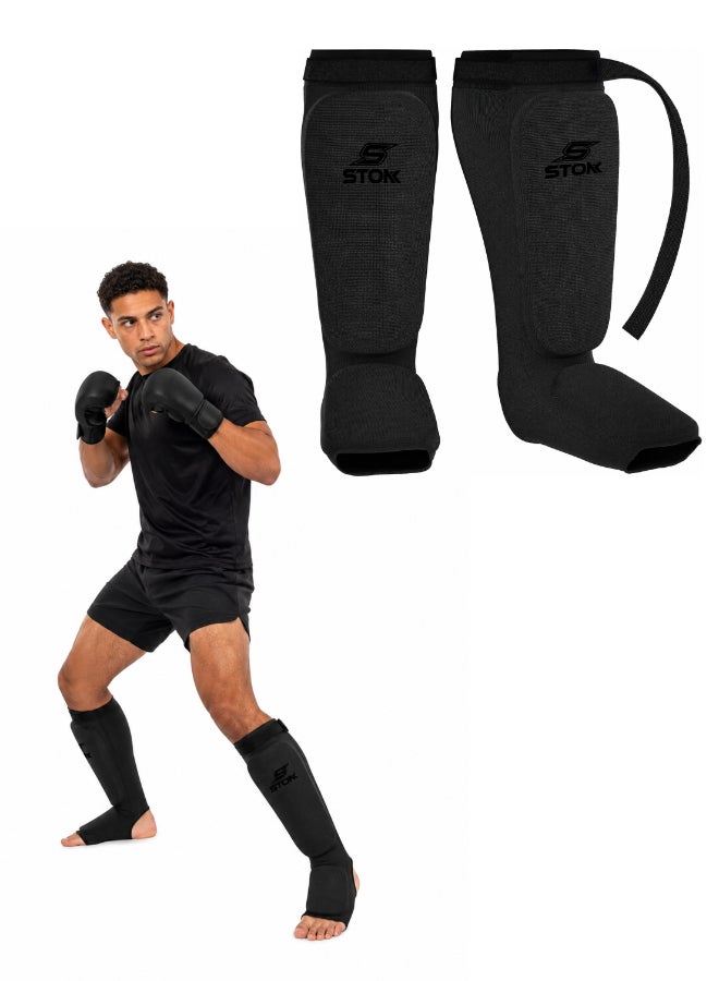 Stonk Shin Instep Guard Protective Leg Pad For Boxing MMA - Image 1