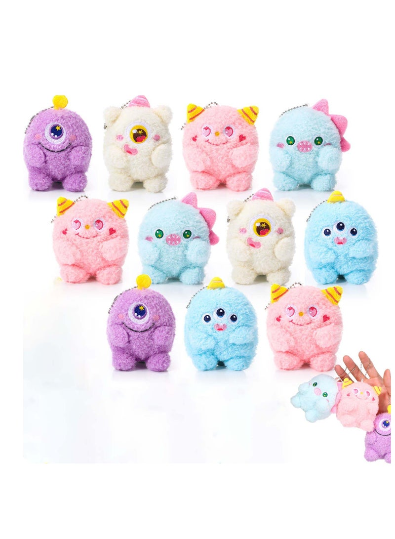 كابتن تيك Mini Plush Devil Ghost Keychain Stuffed Toys Set of 10 Perfect for Birthday Party Favors Goodie Bags - Image 1