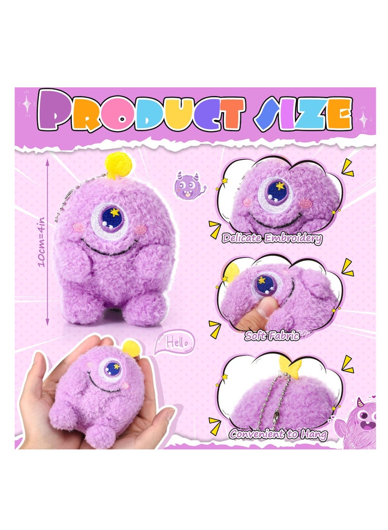 كابتن تيك Mini Plush Devil Ghost Keychain Stuffed Toys Set of 10 Perfect for Birthday Party Favors Goodie Bags - Image 4