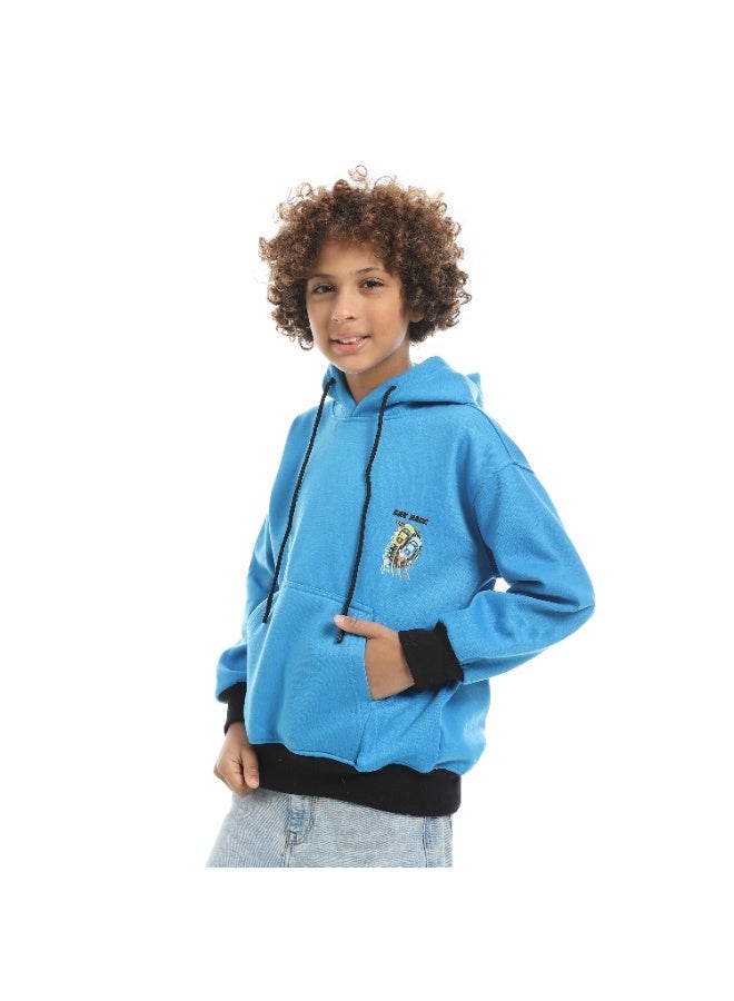 سيزار هودي  أولادي ميلتون شتوي مزود بطباعات علي الصدر والضهر - Image 2