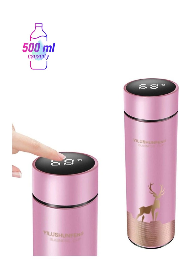 NIBEMINENT Stainless Steel LED Smart Temperature Display Vacuum Thermo Bottle Multicolour 500ml - Image 1