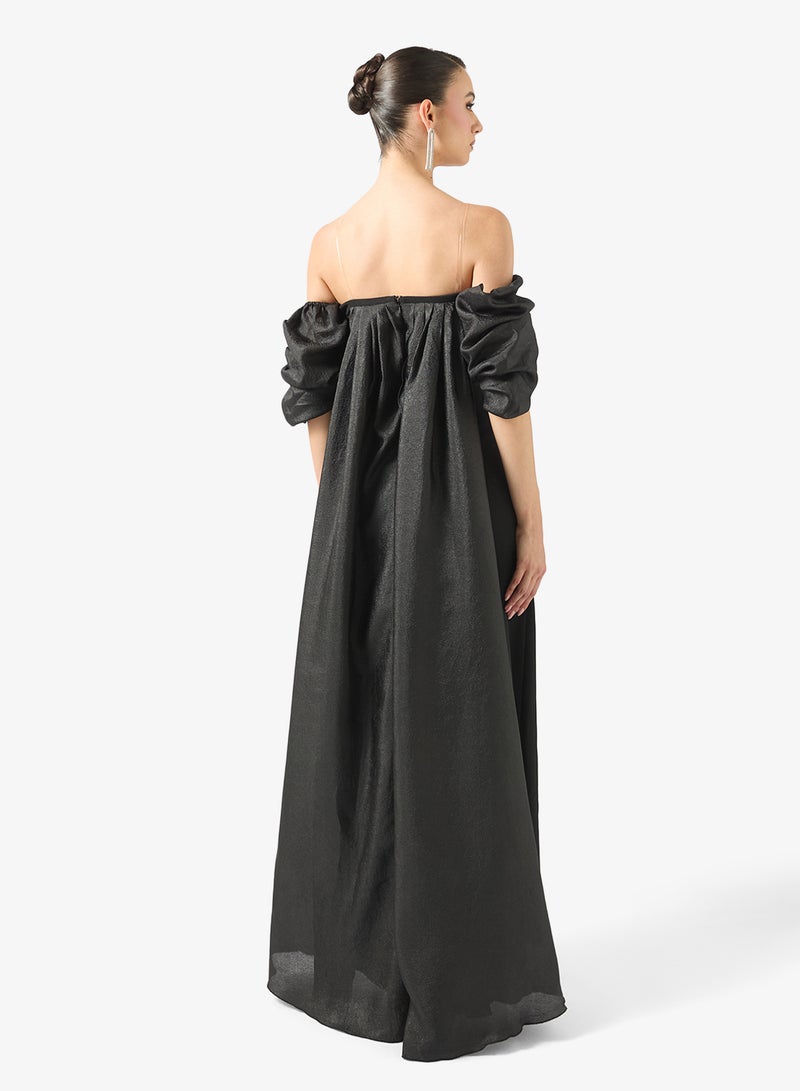 Namshi x Off Shoulder Dress With Back Trail - Image 2