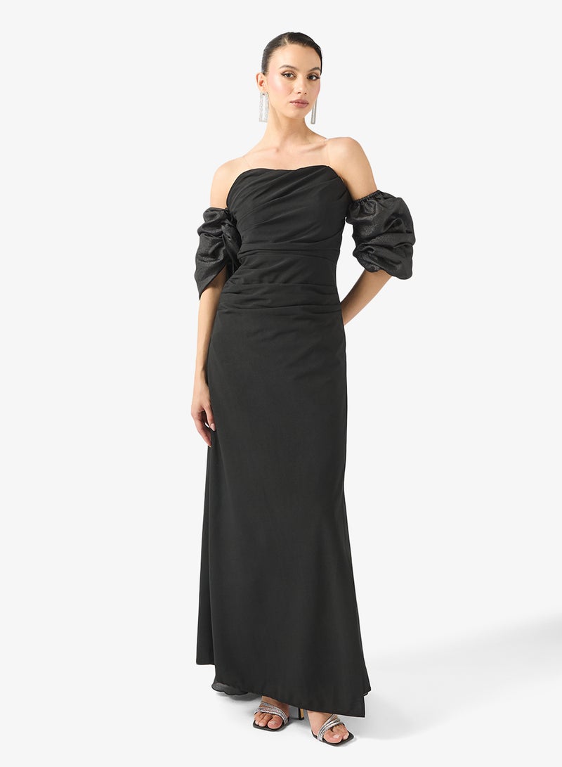 Namshi x Off Shoulder Dress With Back Trail - Image 5