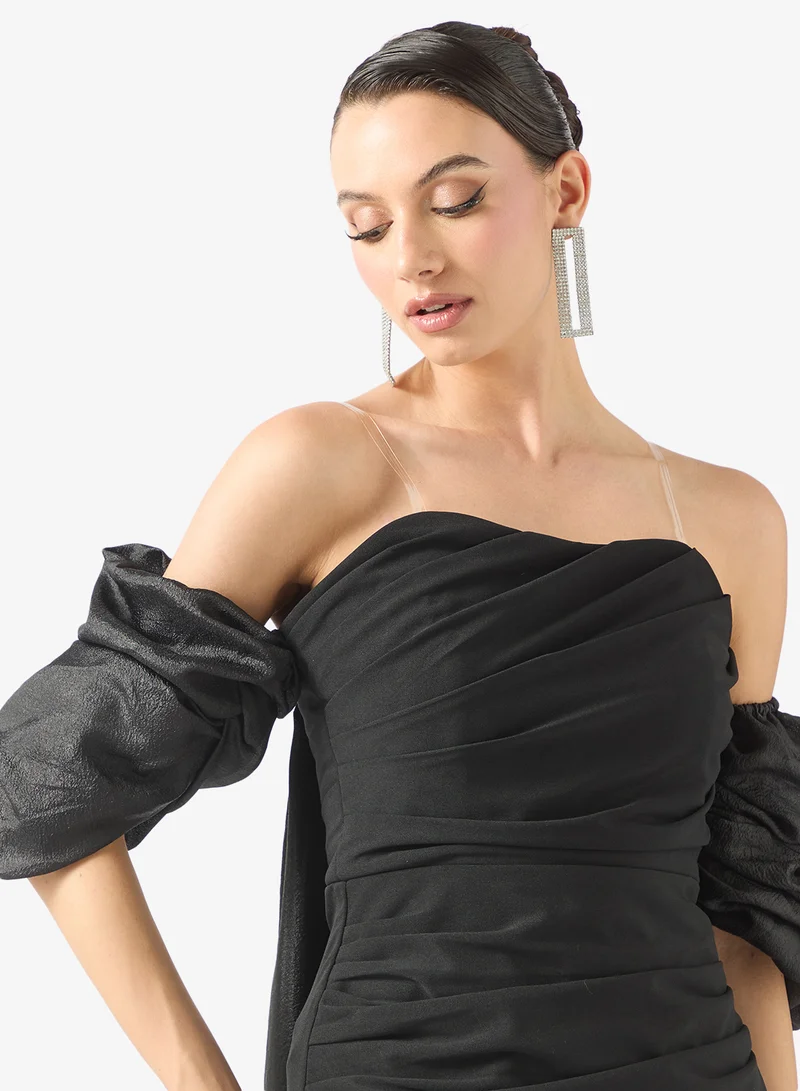 Namshi X  Off Shoulder Dress With Back Trail for Women | Best Price UAE