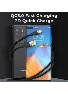 glassology Braided Cable 30W USB to Type C 1 Meter - Fast Charging, Durable Design, Optimal Length - Universal Compatibility for Smartphones, Tablets, Laptops -Stylish & Reliable Charging Accessory  - Image 4