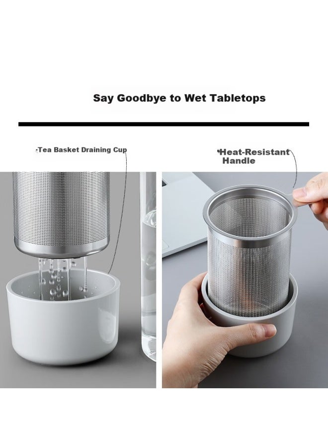 Buydeem Glass Cup, Large Capacity Teapot For Office And Home Use, Heat-resistant Glass Tea Brewing Utensil - Image 2
