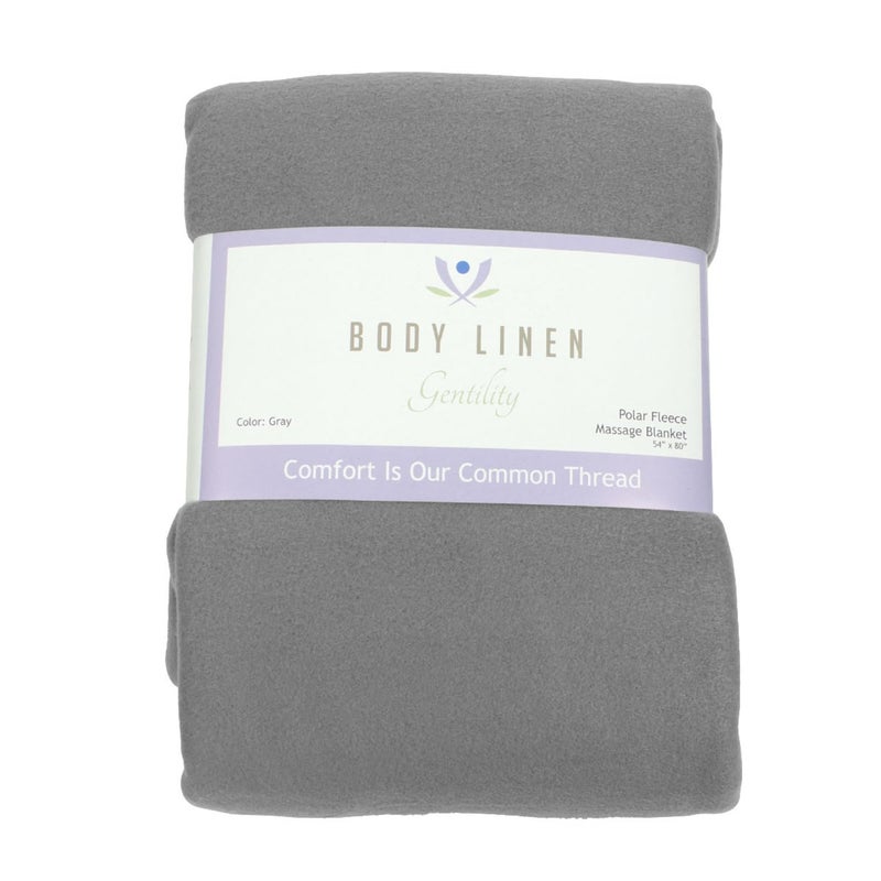 Body Linen Body Linen Gentility Polar Fleece Massage Table Blanket Warm Cozy and Plush Spa Blankets Create That Perfect Atmosphere 54 x 80 inches 100 Polyester  Bluish Grey 