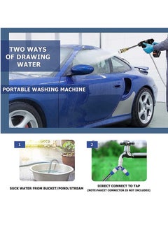 ELTRAZONE 24V Portable Cordless Pressure Washer – 5600mAh Mini Lithium Battery Powered Washer – Hand-Held Wireless Water Gun for Washing Cars, Watering Flowers, and Outdoor Cleaning – Lightweight and Convenient  - Image 4