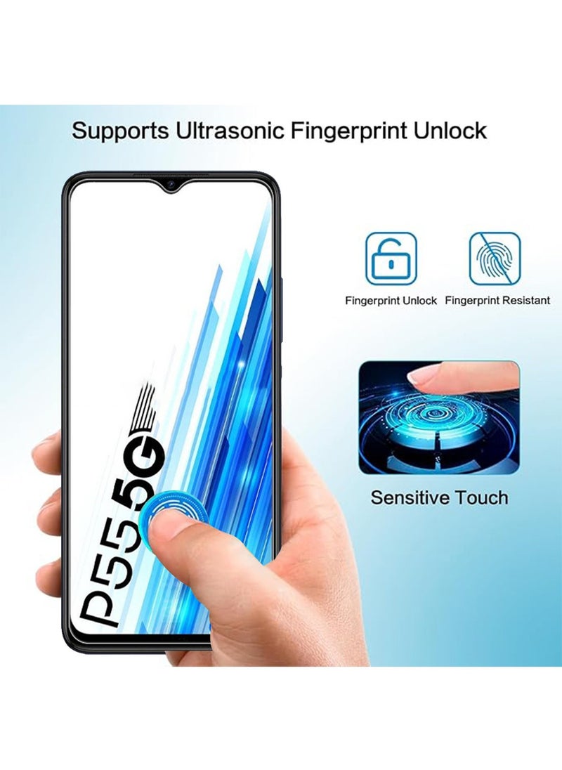 X-level - 2 Pack ITEL P55 5G Tempered Glass Screen Protector with Comfortable Touch Feeling,Easy Clean, Easy Install, Transparent Anti-scratch Anti-drop Shockproof Mobile Phone Cover Accessory - Image 1