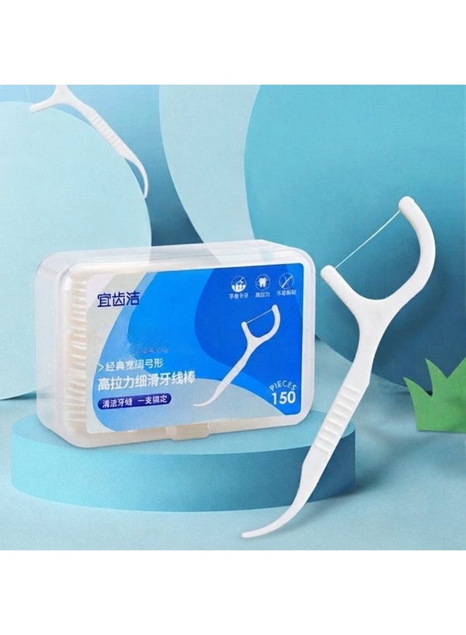 Dental Floss Box 150 Pieces – Ultra-Soft Dental Floss with a Hollow Design and Practical Handle for Daily Oral Care - Image 2