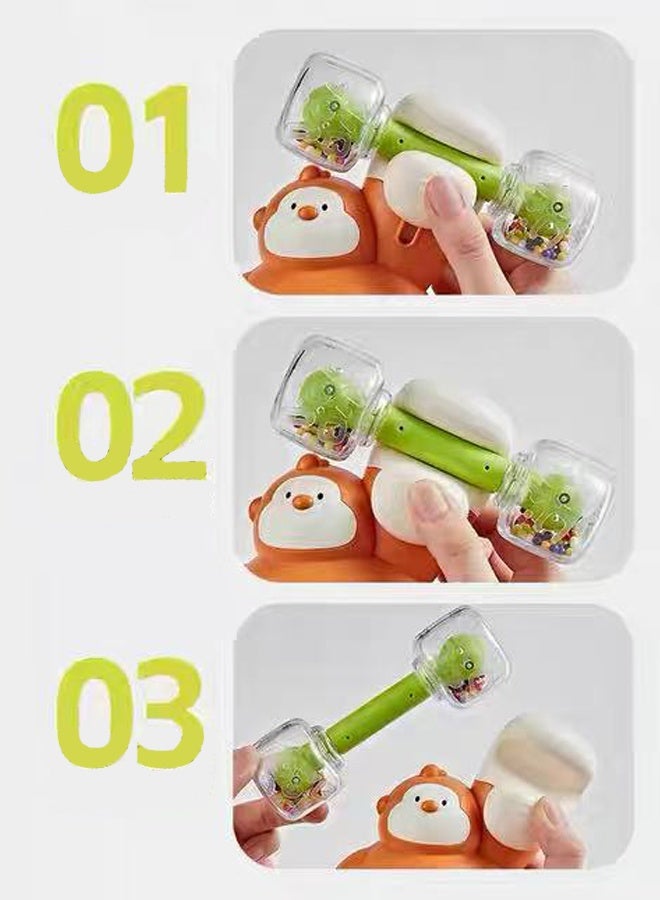 Baby Early Learning Toys, Rattle Toys, Roly-Poly Toys, Toys For Babies Aged 0 Months To 2 Years, Sensory Toys For Toddlers, Baby Gifts (Orange) - Image 4