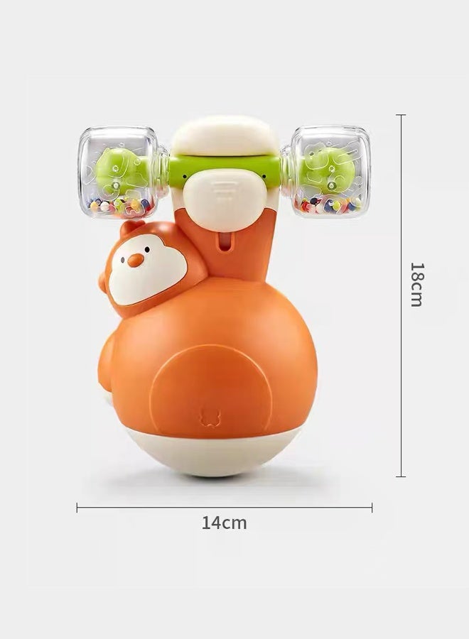 Baby Early Learning Toys, Rattle Toys, Roly-Poly Toys, Toys For Babies Aged 0 Months To 2 Years, Sensory Toys For Toddlers, Baby Gifts (Orange) - Image 5