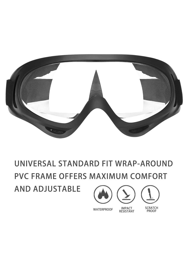 SOLARAE Children‚Äôs Safety Glass, 2 Pcs Kids Outdoor Game Protective Goggles Safety Goggles Eyewear for Elite Toy Game Eye Protection & Laboratory Work Safety Glasses - Image 2