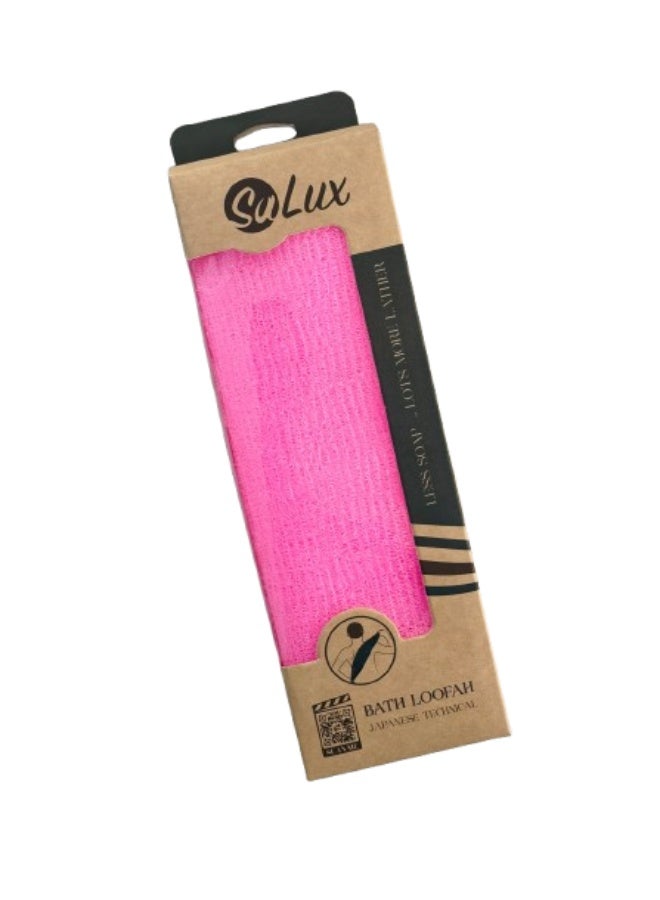 Salux Japanese Bath Loofah (HARD) - PINK - Image 2