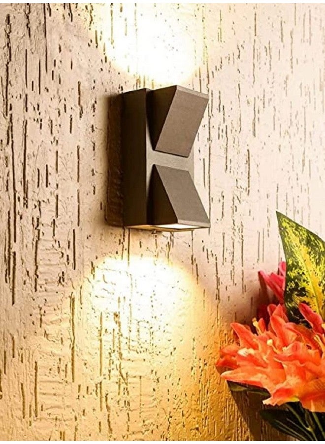 SEER مصابيح حائط SEER® 10 واط IP65 شكل K مصباح حائط لأعلى ولأسفل مصباح ألمنيوم فاخر LED للإضاءة الخارجية إضاءة حديقة إضاءة فناء ضوء أبيض دافئ 3000 كيلفن - Image 2