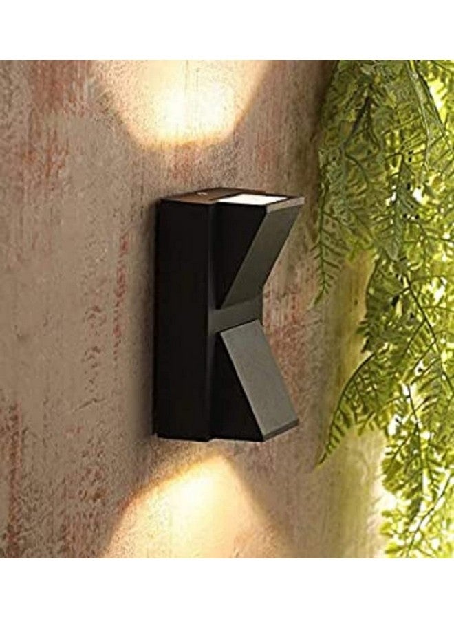 SEER مصابيح حائط SEER® 10 واط IP65 شكل K مصباح حائط لأعلى ولأسفل مصباح ألمنيوم فاخر LED للإضاءة الخارجية إضاءة حديقة إضاءة فناء ضوء أبيض دافئ 3000 كيلفن - Image 1