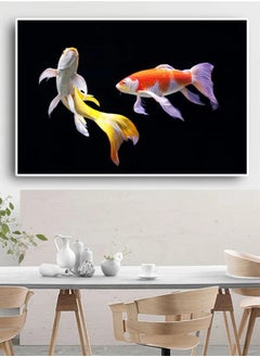 Generic Koi Fish Lotus Black Canvas Art Painting Posters and Prints Nordic Art Scandinavian Wall Picture for Living Room Kitchen  - Image 2