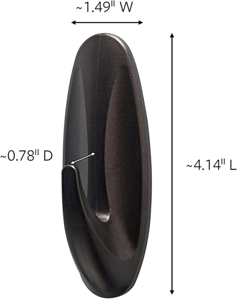 Command Outdoor Large Hooks, Bronze, Holds up to 5 lbs, 6-Hooks, 8-Strips, Damage Free Hanging Wall Hooks for Hanging Outdoor Wall Decor with Weather - Image 3