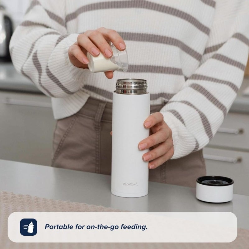 Nuby صانع زجاجات الحليب المحمول نوبى رابيد كول مع موزع مسحوق الحليب وغطاء رقمي مثالي لزجاجات السفر ووجبات الليل من الفولاذ المقاوم للصدأ - Image 2