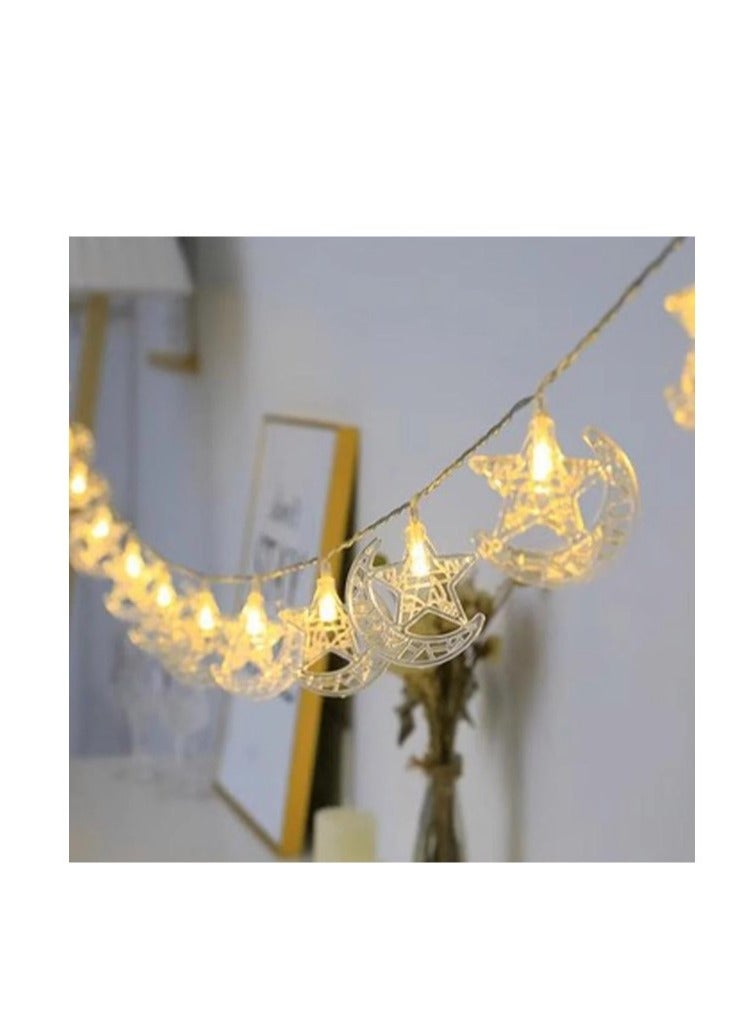 Ramadan decorations Star Moon Fairy LED String Lights crescent - 3M