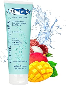 Triswim Hair Conditioner for Swimmers after Swim Care Moisturizing Conditioner for Hair Vegan Hair Conditioners for Active People 251ml - Image 1