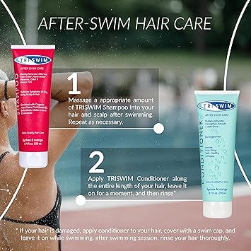 Triswim Hair Conditioner for Swimmers after Swim Care Moisturizing Conditioner for Hair Vegan Hair Conditioners for Active People 251ml - Image 5