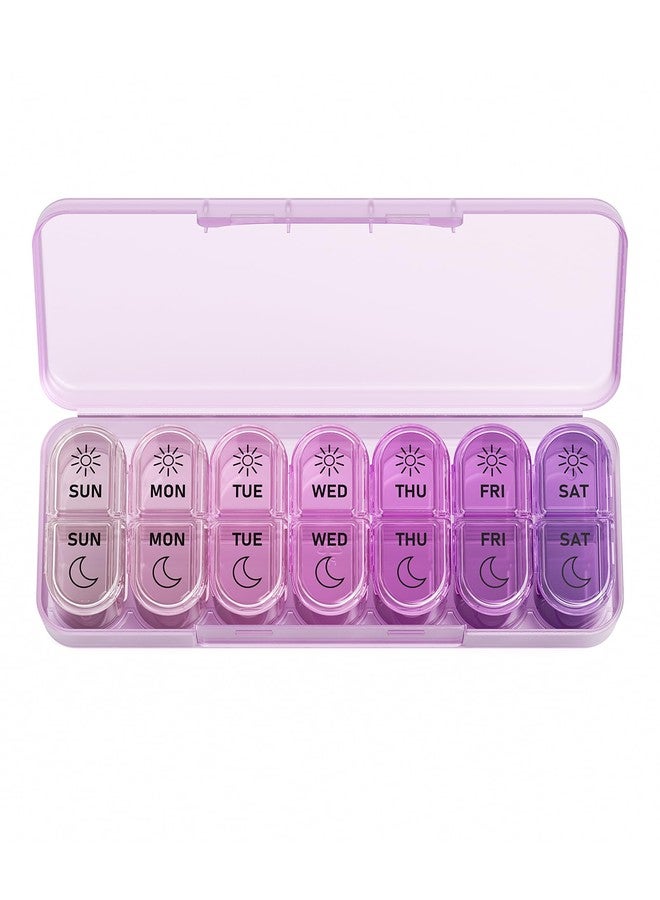 Daviky Weekly Pill Organizer 2 Times a Day, 7-Day AM PM Medicine Case, Travel-Friendly Pill Box for Fish Oils, Vitamins & Supplements - Image 1