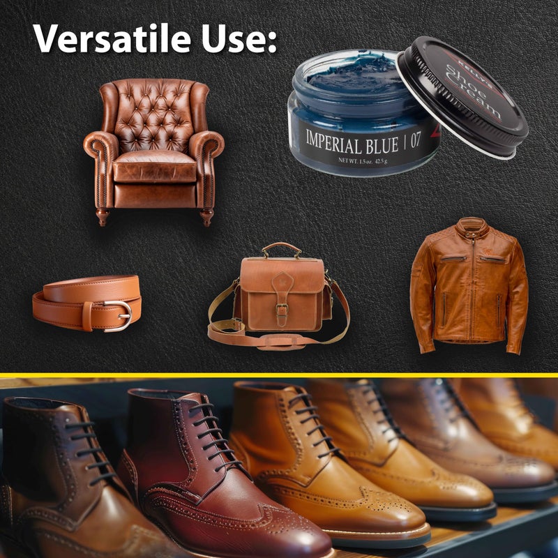 KELLYS Kelly's Imperial Blue Shoe Polish 1.5 oz - Professional Leather Shoe Cream - Image 4