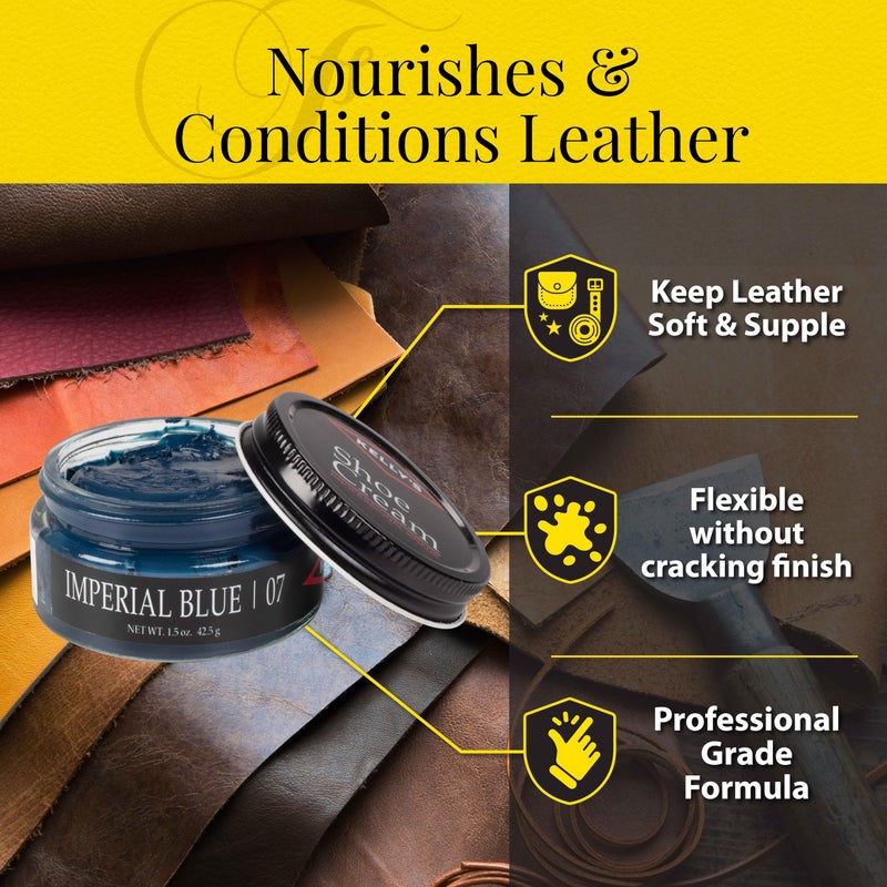 KELLYS Kelly's Imperial Blue Shoe Polish 1.5 oz - Professional Leather Shoe Cream - Image 5