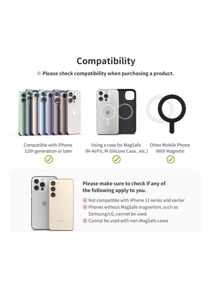 Sinjimoru Magnetic Card Wallet, Premium Vegan Leather Phone Wallet for MagSafe 3-Card Holder Compatible with iPhone 17 16 15 14 13 12 Series. Golden Brown - Image 5