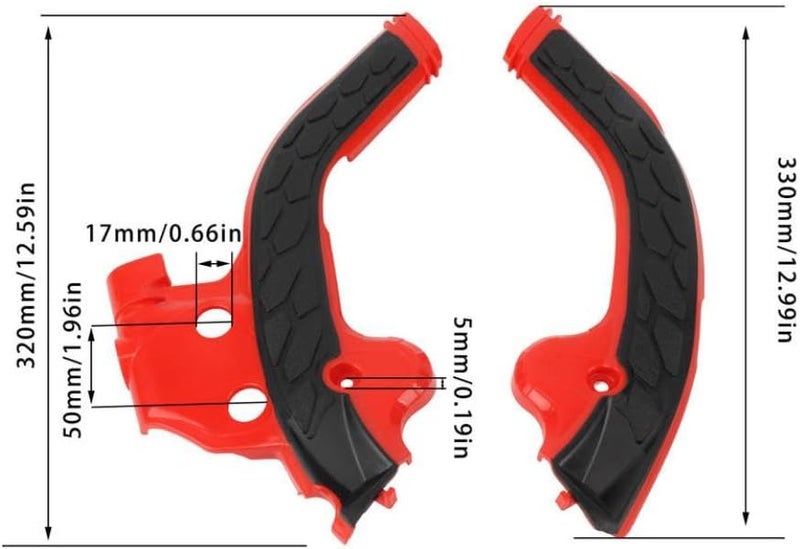 Motocross Frame Protection Side Fairing Guard Compatible with RS S 125 250 300 350 390 450 520 - Image 5