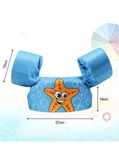 GGEROU Toddler Swim Vest, Kids Water Wings Arm Floaties for 30-66 Pounds, Infant Safety Swim Aid Jumper Inflatable,Swim Arm Bands,Float Sleeves Swimming Armbands, Blue  - Image 2