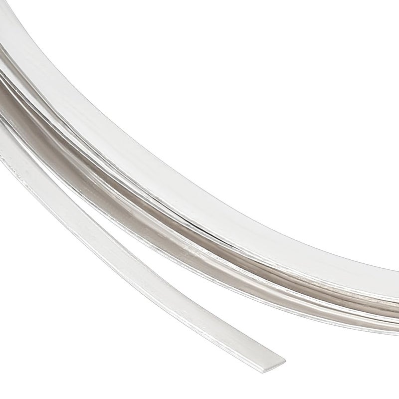 PH PandaHall 15x05mm Flat Sterling Silver Wire 32ft 1M Soft Jewelry Wire 24 Gauge Craft Wires Bendable Metal Craft Beading Wires for DIY Earrings Bracelets Necklaces Jewelry Making - Image 2