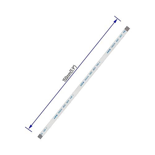 FOCMKEAS 20PCS 6 Pin Flexible Flat Cable, 0.5mm Pitch 150mm FPC FFC Flexible Flat Ribbon Cable for LCD TV DVD Player 3D Printer Laptop(A Type) - Image 5