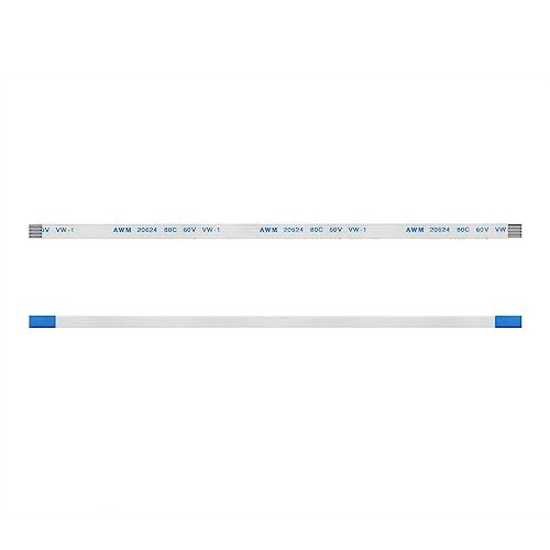 FOCMKEAS 20PCS 6 Pin Flexible Flat Cable, 0.5mm Pitch 150mm FPC FFC Flexible Flat Ribbon Cable for LCD TV DVD Player 3D Printer Laptop(A Type) - Image 1